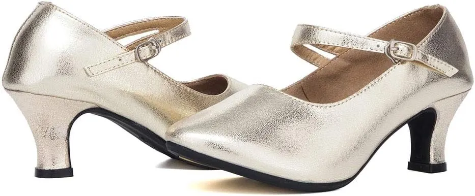 SWDZM Womens Ballroom Dance Shoes Closed Toe Latin Salsa Character Tango Practice Dancing Shoes