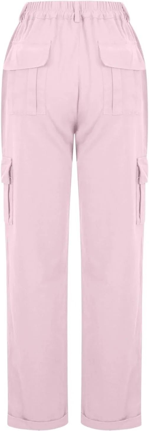 TANGNADE Women's Casual Cargo Pants Stretch Bootcut Dress Pants Work Business Office Pants Trousers Ladies Slacks