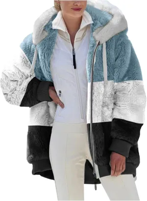 TARIENDY Fleece Jacket Women Trendy 2025 Sherpa Lined Hoodies Zip Up Warm Coats Oversized Winter Casual Cozy Cardigans
