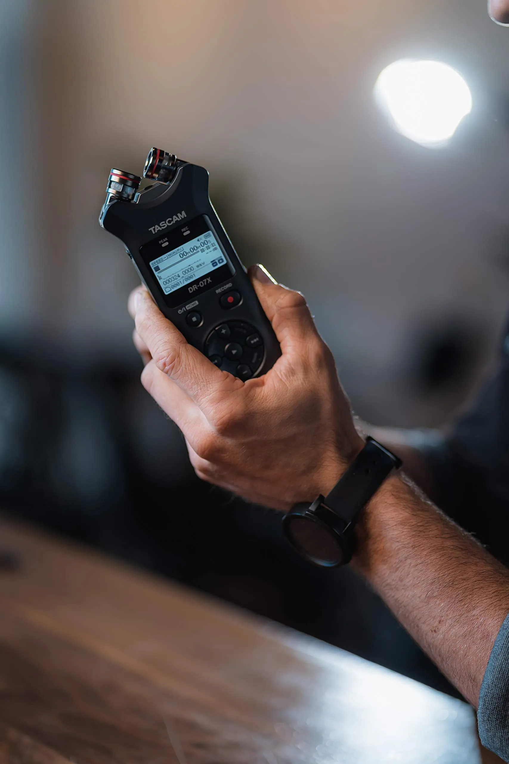 Tascam DR-07X 2-Track Portable Audio Recorder with Onboard Adjustable Stereo Microphone (DR-07X)