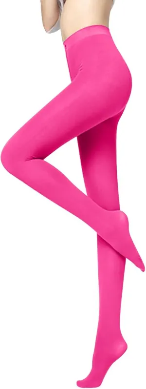 Tights for Women 80 Denier Soft Opaque Tights Solid High Waist Footed Pantyhose Warm Stretch Velvet Tights Leggings