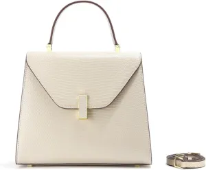 Top Handle Bags for Women, Leather Satchel Purses Handbags Ladies Tote Bag with Shoulder Strap (Beige)