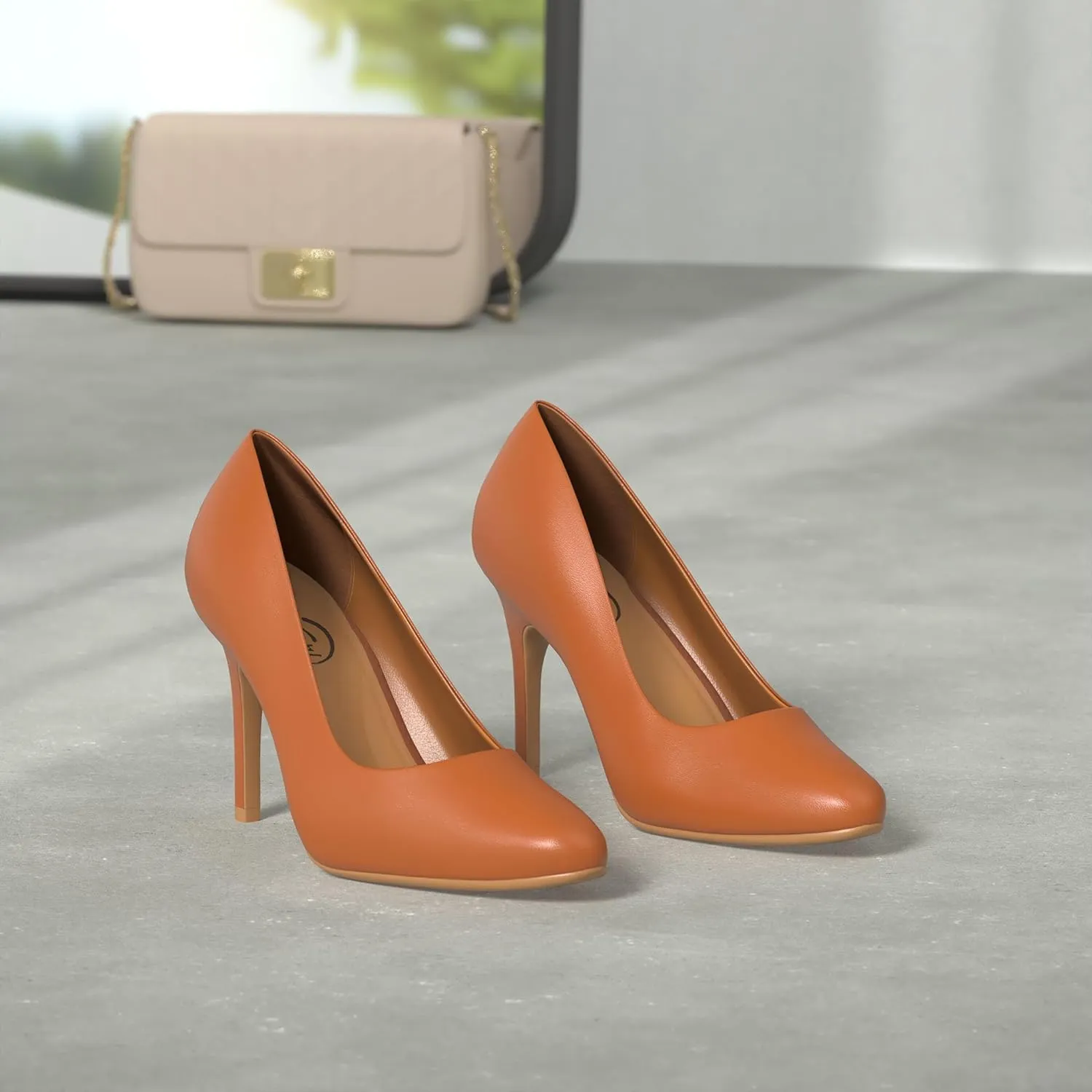Trary Women??s Slingback Pumps, Black Heels Gold Heels Nude Pink Red Heels, Pointed Toe High Heels for Women Sexy Stiletto Heels Buckle Ankle Strap Closed Toe Pumps Office Party Prom Dress Shoes