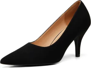 Trary Women??s Slingback Pumps, Black Heels Gold Heels Nude Pink Red Heels, Pointed Toe High Heels for Women Sexy Stiletto Heels Buckle Ankle Strap Closed Toe Pumps Office Party Prom Dress Shoes