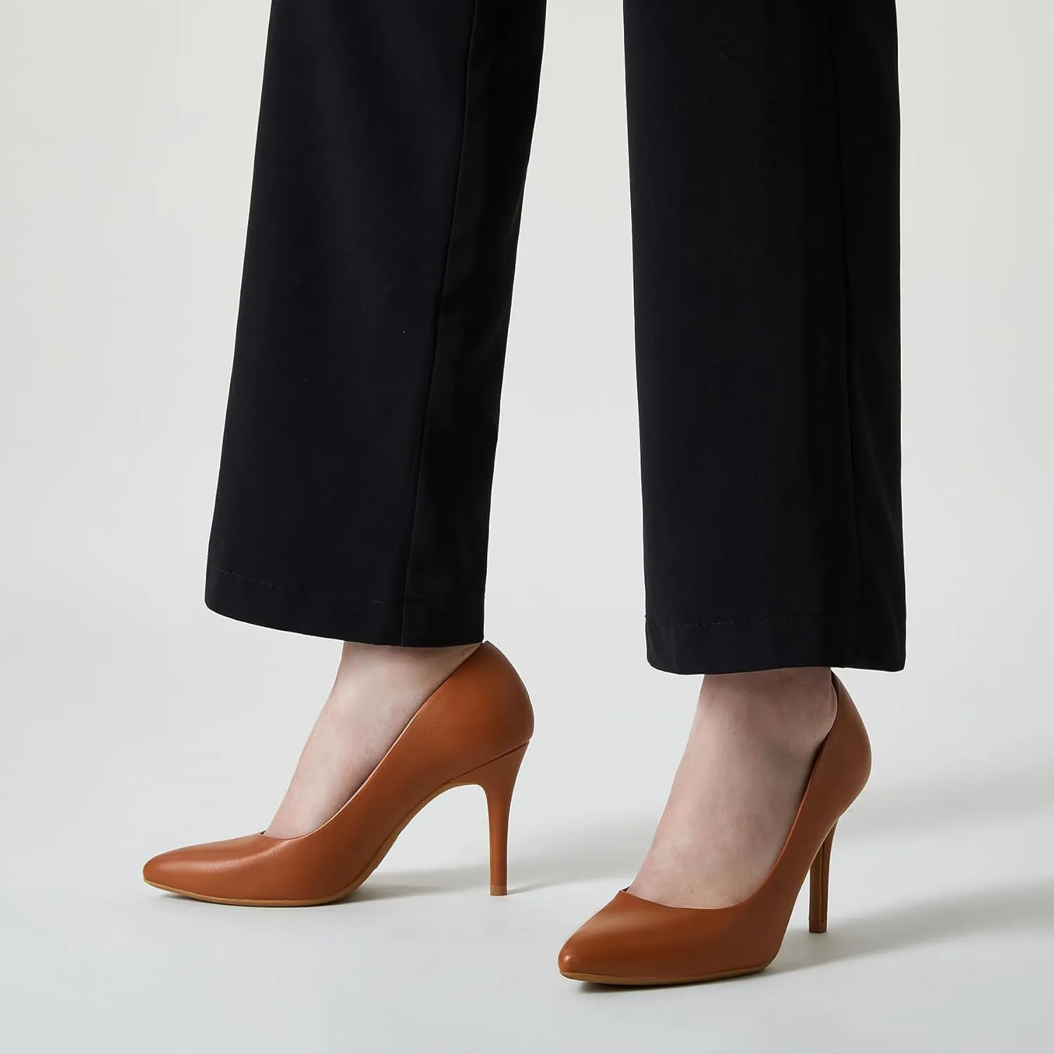Trary Women??s Slingback Pumps, Black Heels Gold Heels Nude Pink Red Heels, Pointed Toe High Heels for Women Sexy Stiletto Heels Buckle Ankle Strap Closed Toe Pumps Office Party Prom Dress Shoes