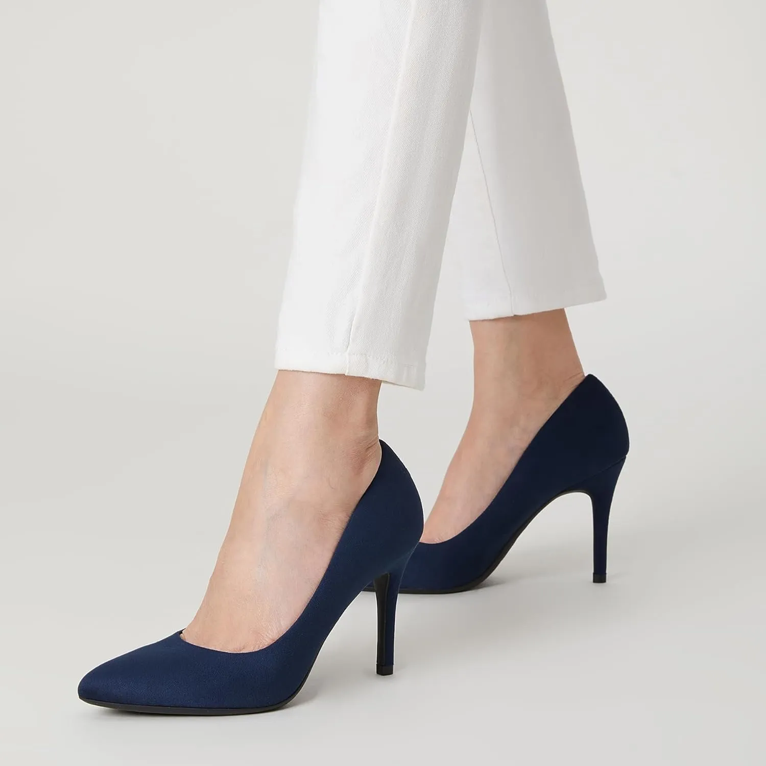 Trary Women??s Slingback Pumps, Black Heels Gold Heels Nude Pink Red Heels, Pointed Toe High Heels for Women Sexy Stiletto Heels Buckle Ankle Strap Closed Toe Pumps Office Party Prom Dress Shoes