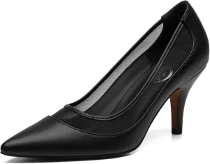Trary Women??s Slingback Pumps, Black Heels Gold Heels Nude Pink Red Heels, Pointed Toe High Heels for Women Sexy Stiletto Heels Buckle Ankle Strap Closed Toe Pumps Office Party Prom Dress Shoes
