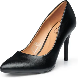 Trary Women??s Slingback Pumps, Black Heels Gold Heels Nude Pink Red Heels, Pointed Toe High Heels for Women Sexy Stiletto Heels Buckle Ankle Strap Closed Toe Pumps Office Party Prom Dress Shoes
