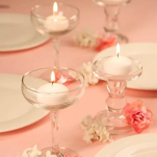 TRIRITE 24pcs White Floating Candles for Centerpieces, 2inch Unscented Floating Candles 5-6 Hours Long Burning, Floating Water Candles for Weddings Vases Baby Shower (2in,24pcs)