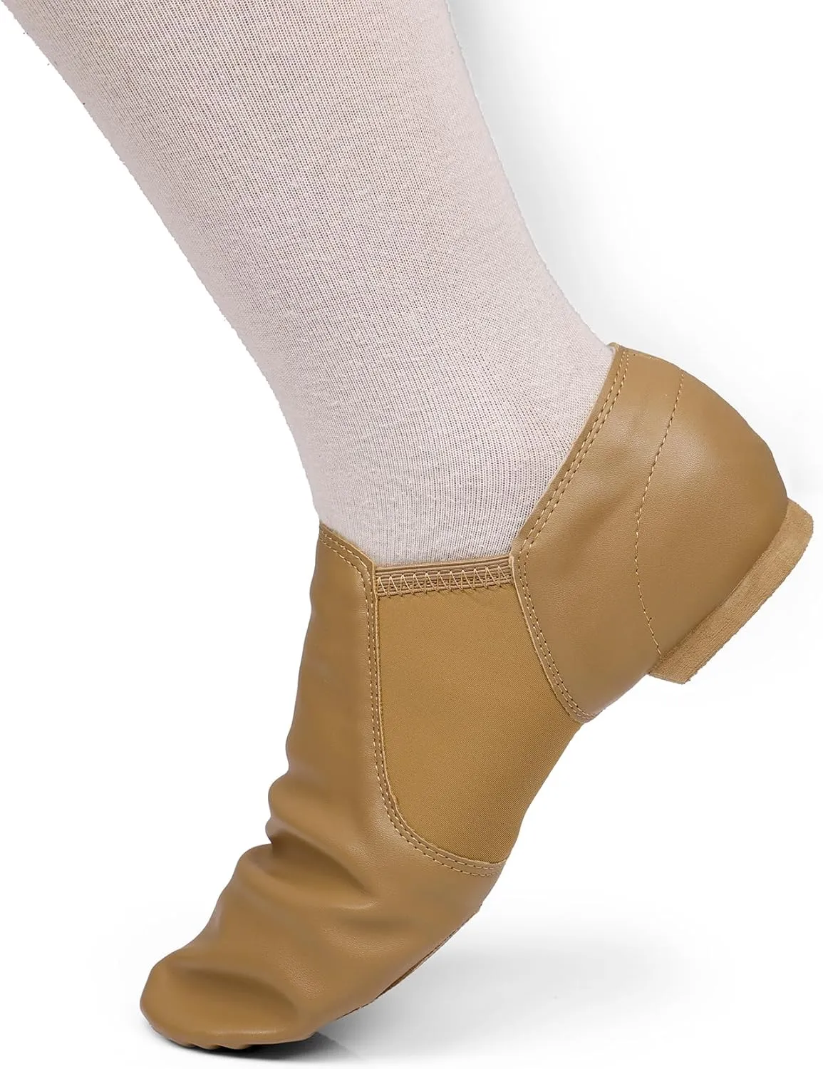 Unisex Jazz Shoe Leather Upper Women and Men's Slip-on Dance Shoes