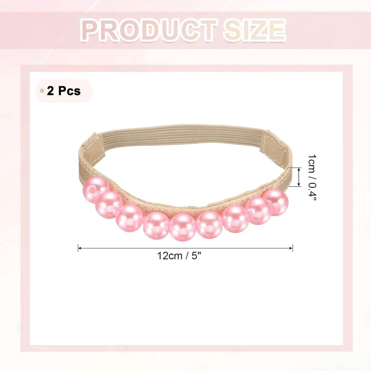 uxcell High Heels Shoe Straps, Beads Elastic Shoe Straps Heels Detachable Ankle Straps Replacement