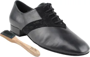 Very Fine Men's Salsa Ballroom Tango Dance Shoes CD9001A Leather & Nubuck Bundle - Shoe Wire Brush 1"