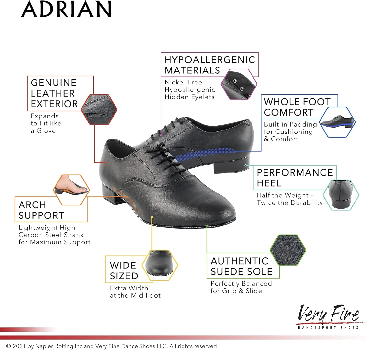 Very Fine Men's Wide Adrian Salsa Ballroom Tango Waltz Latin Smooth Swing Dance Shoe