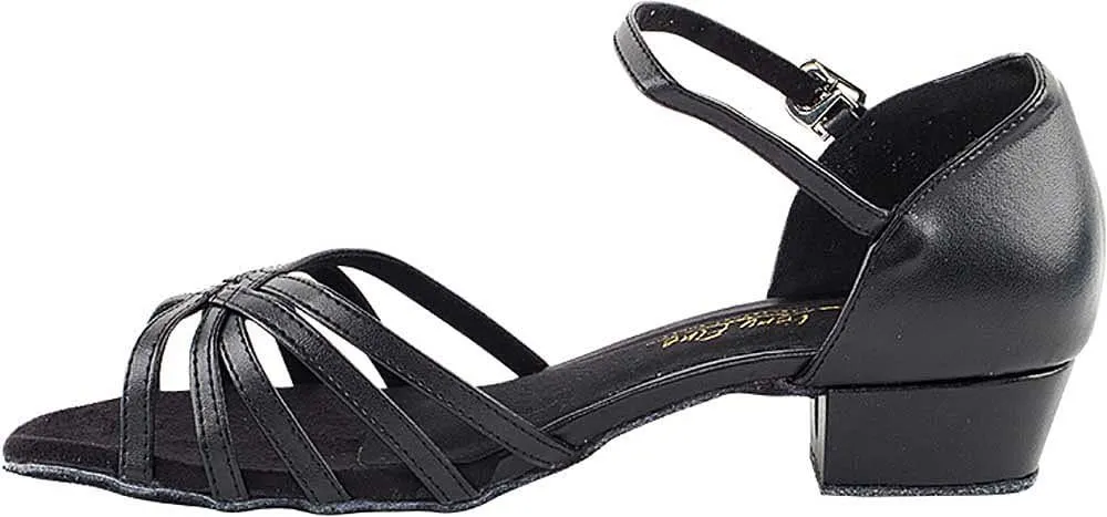 Very Fine Women's Ballroom Dance Shoes Salsa Latin Practice Shoes 802FTEB Comfortable Dance Shoes 1" [Bundle of 5]