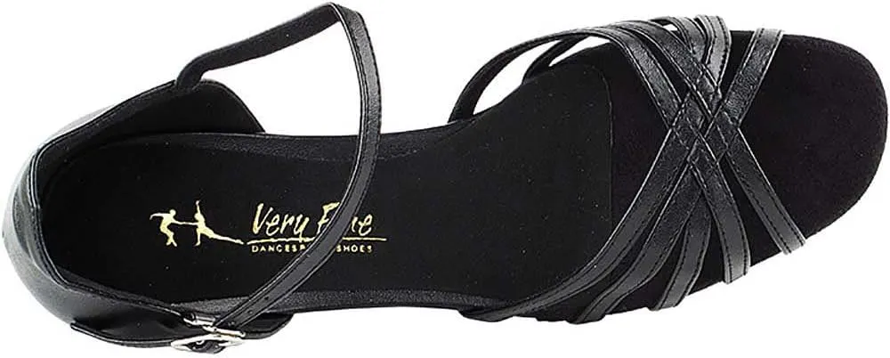 Very Fine Women's Ballroom Dance Shoes Salsa Latin Practice Shoes 802FTEB Comfortable Dance Shoes 1" [Bundle of 5]