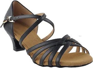 Very Fine Women's Ballroom Dance Shoes Salsa Latin Practice Shoes S9216EB Comfortable Dance Shoes 1.2" [Bundle of 5]
