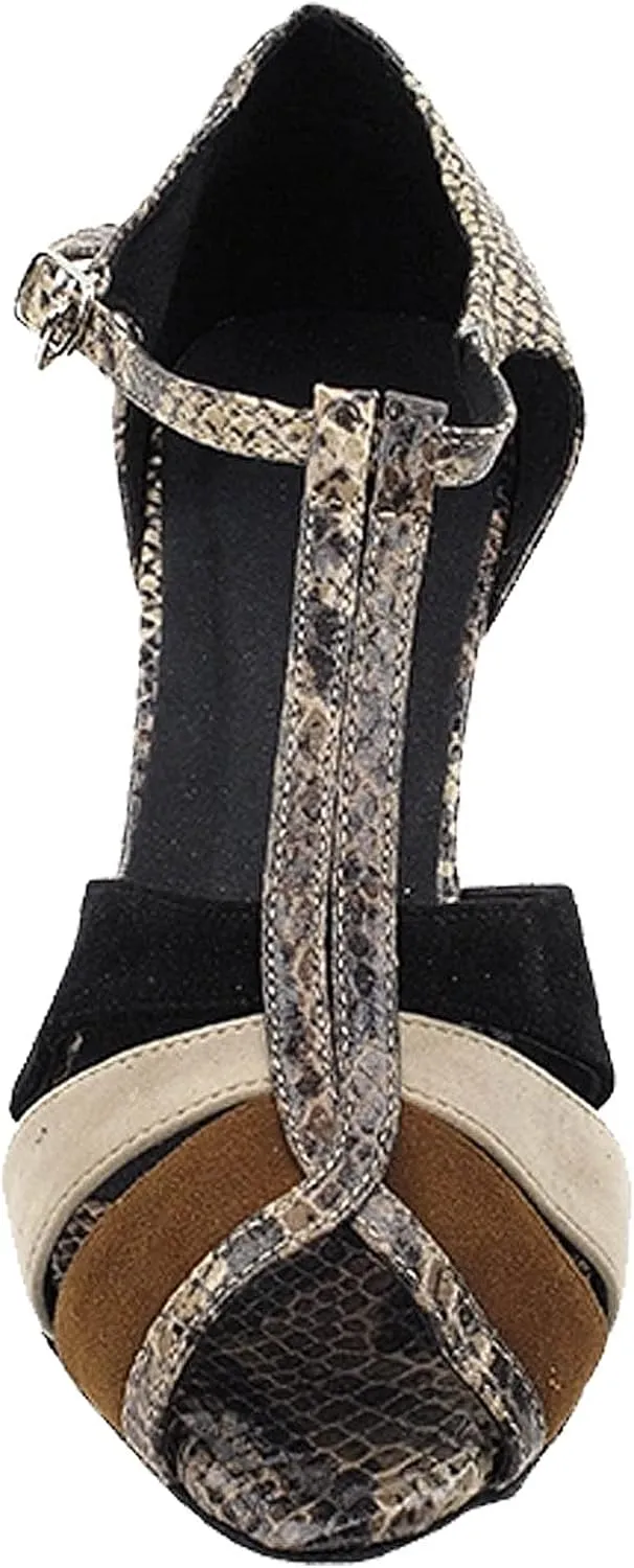 Very Fine Women's Ballroom Dance Shoes Tango Wedding Salsa Shoes Sera7037EB Comfortable Dance Shoes 3" [Bundle of 5]