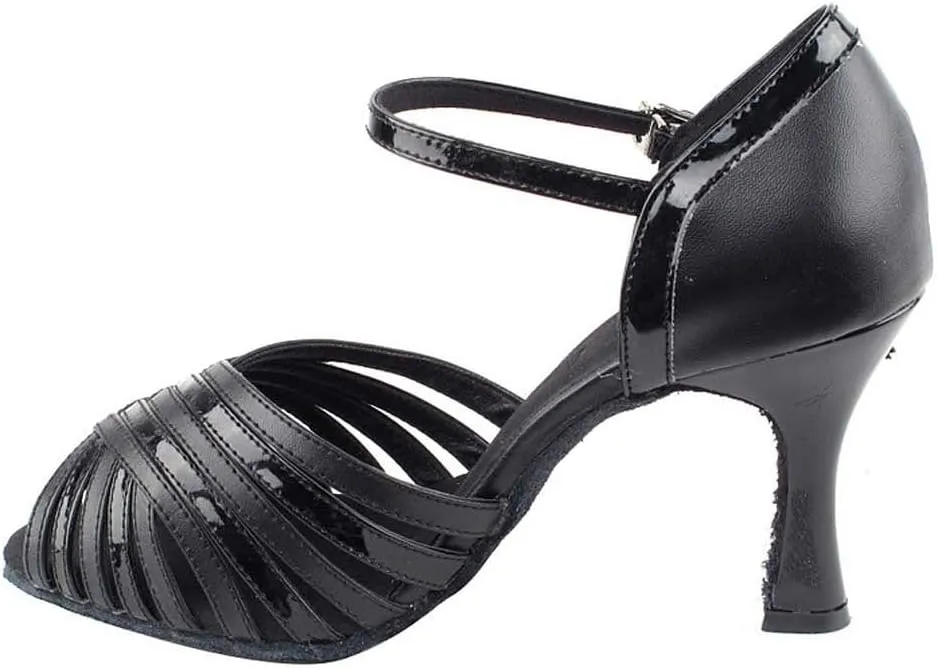 Very Fine Women's Black Ballroom Tango Wedding Party Salsa Dance Shoe Sera Dance Shoes (Bundle of 4)- Various Styles