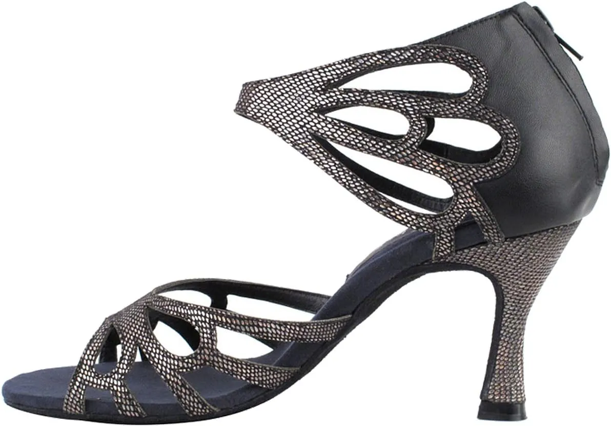 Very Fine Women's Salsa Ballroom Tango Latin Dance Shoes CD3027 with Back of Heel Cushions 2.5"