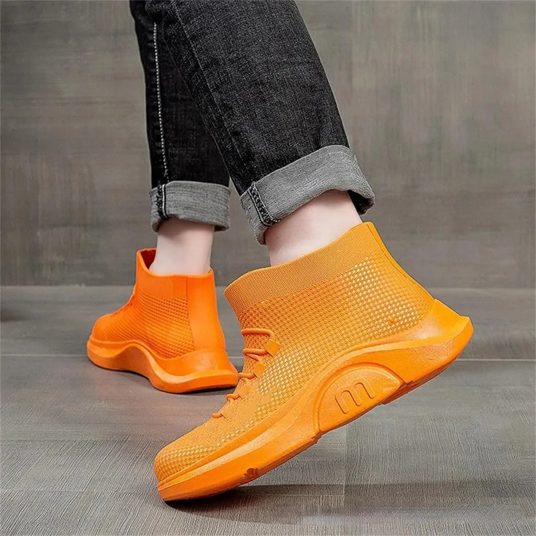 Wjnvfioo Men's Rubber Boots Couples Casual Sports Ankle Rain Shoes Waterproof Galoshes Fishing Work Safety Rain Boots