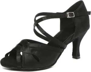 Women Ballroom Latin Dance Shoes Open Toe Latin Salsa Dancing Shoes for Party Wedding