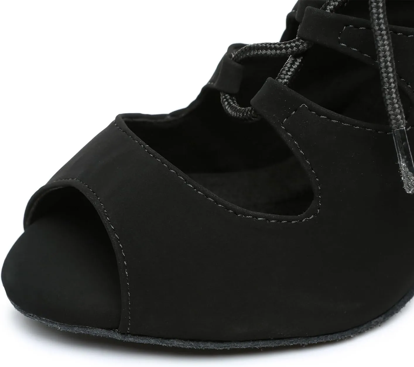 Women Latin Dance Shoes Peep Toe Ballroom Modern Salsa Rhythm Teaching Professional Practice Performance Dance Shoes