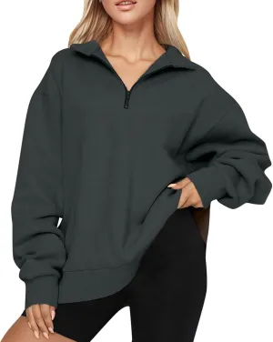 Women Oversized Sweatshirts Hoodies Trendy Zip Pullover Long Sleeve Fall Outfits Clothes 2024