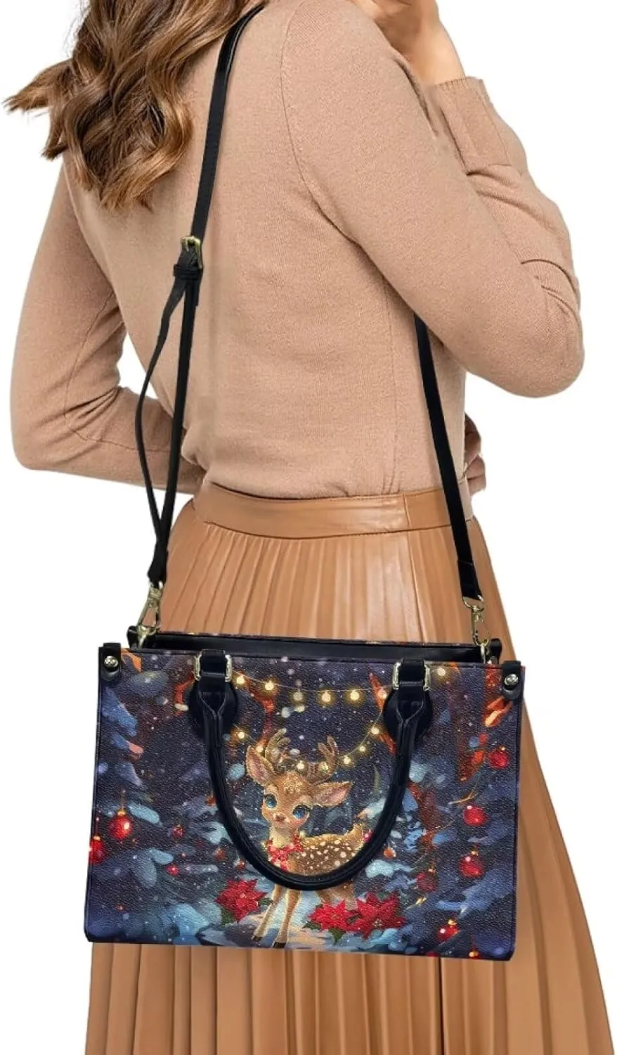 Women Purses and Handbag Top Handle Bags Vegan Leather Shoulder Tote Bags Satchel Purses for Travel Work Shopping