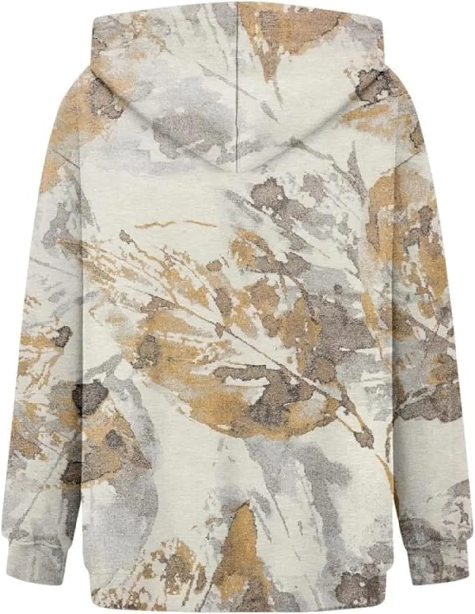 Womens Camo Hoodies Casual Loose Fit Long Sleeve Sweatshirts Oversized Maple Leaf Print Pullover Tops with Pocket