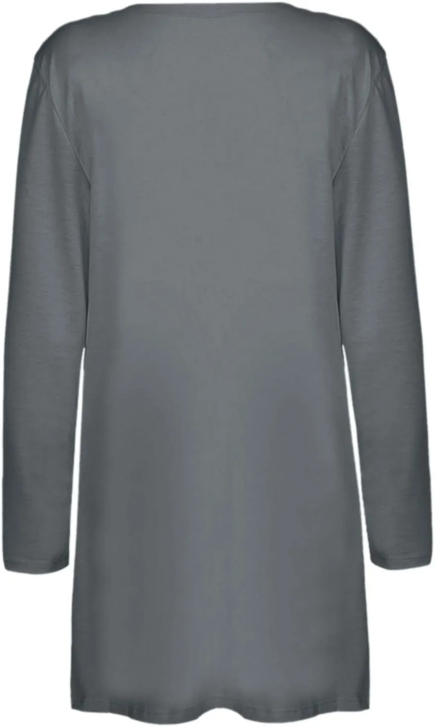 Women's Casual Open Front Cardigan Long Sweaters Plus Size Solid Color Long Sleeve Sweaters Outwear Coat with Pockets