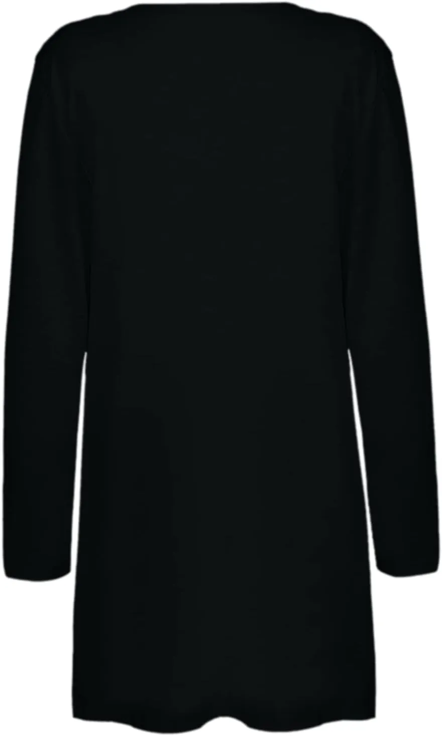 Women's Casual Open Front Cardigan Long Sweaters Plus Size Solid Color Long Sleeve Sweaters Outwear Coat with Pockets