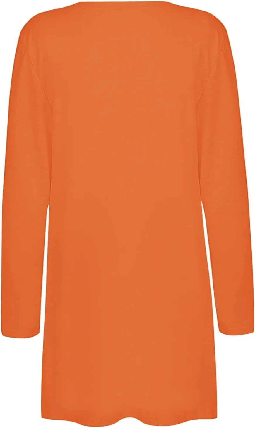 Women's Casual Open Front Cardigan Long Sweaters Plus Size Solid Color Long Sleeve Sweaters Outwear Coat with Pockets