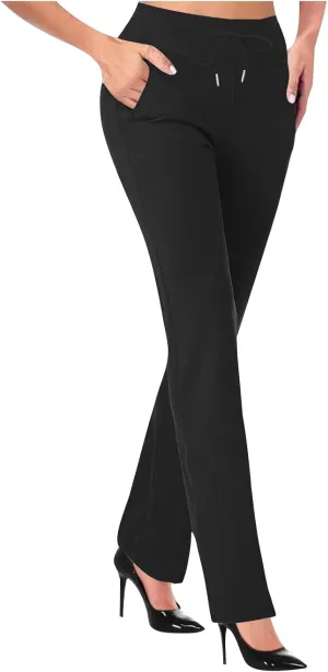Womens High Cut Thermal Flared Wide Leg Tights Pants Leggings Tights for Women Track Athletic Yoga Modest Tights