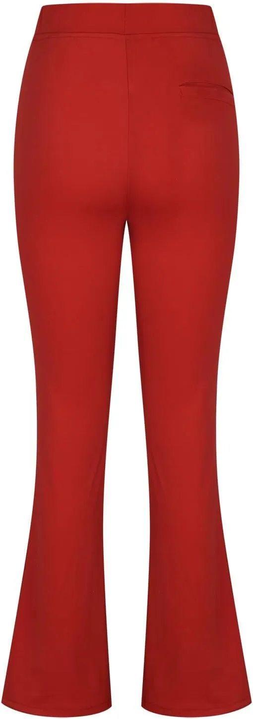 Womens High Cut Thermal Flared Wide Leg Tights Pants Leggings Tights for Women Track Athletic Yoga Modest Tights