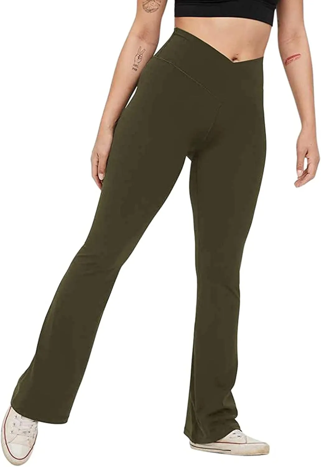 Women's High Waist Leggings Seamless Slim Fit Tummy Control Yoga Pants Buttery Soft Non See-Through Wokrout Running Tights