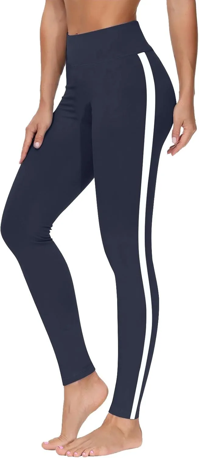 Women's High Waist Yoga Leggings - Premium Soft Workout Stretch Gym Pants Running Sports Trousers Bottoms