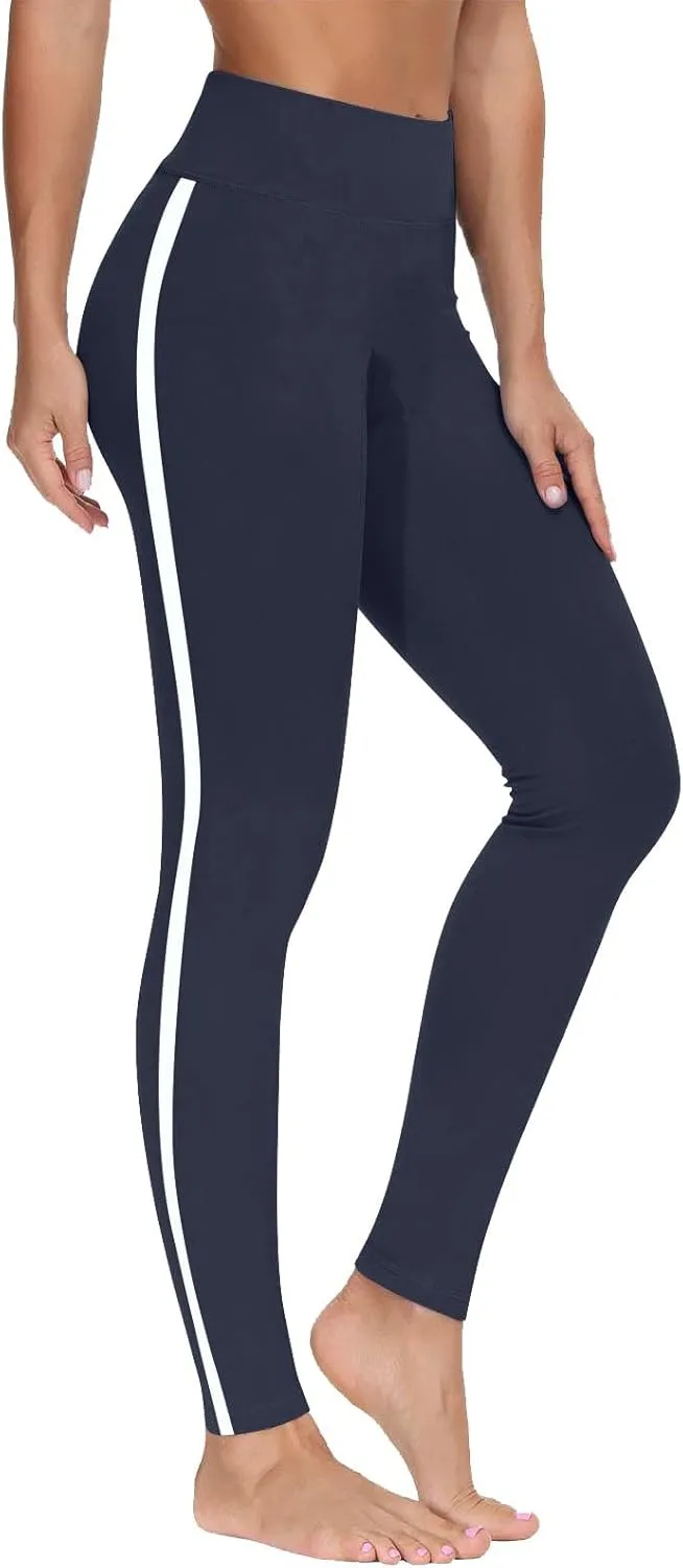 Women's High Waist Yoga Leggings - Premium Soft Workout Stretch Gym Pants Running Sports Trousers Bottoms