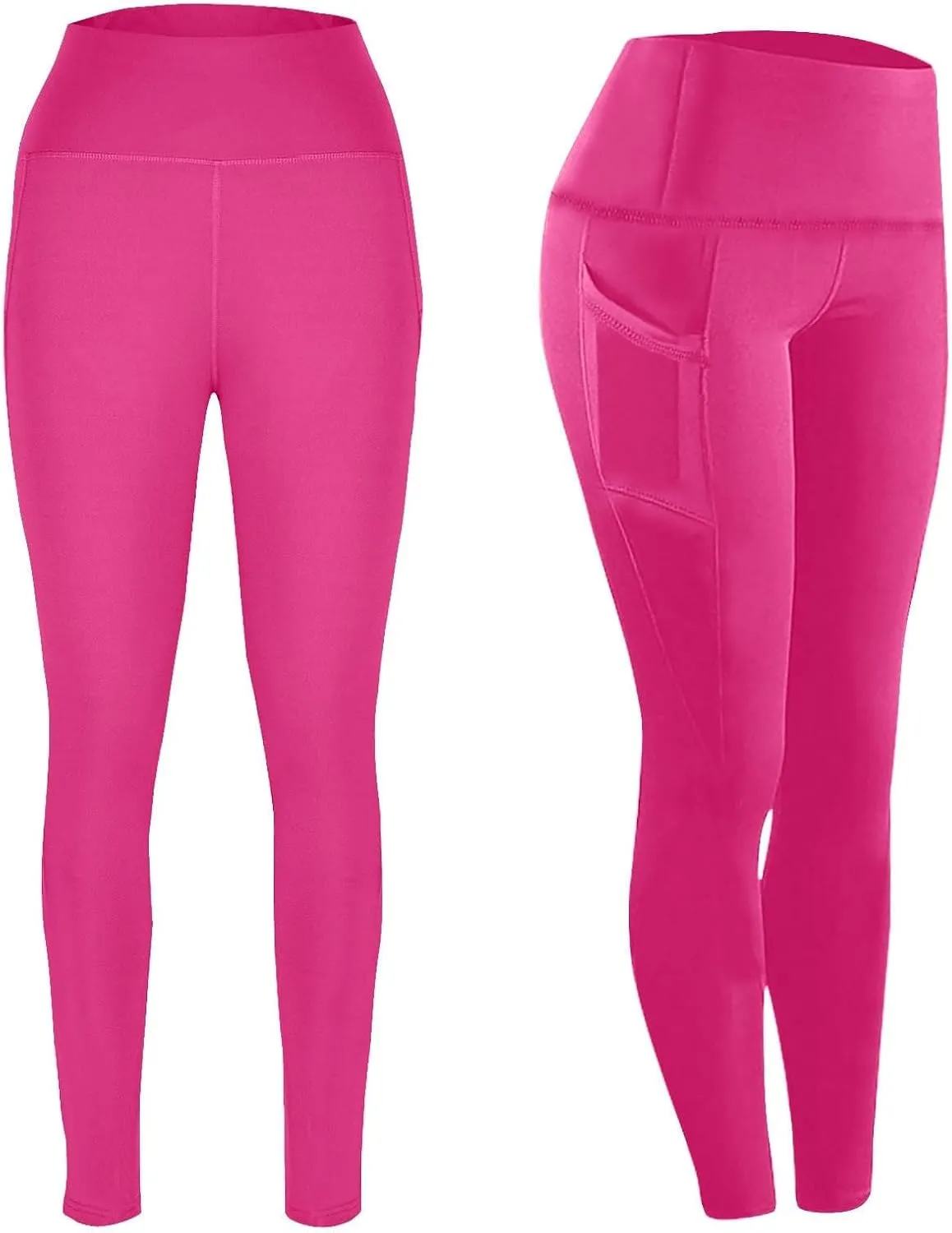 Womens High Waisted Quick Dry Leggings with Pockets Tummy Control Buttery Soft Yoga Trousers Sweat-Absorb Butt Lift Tights