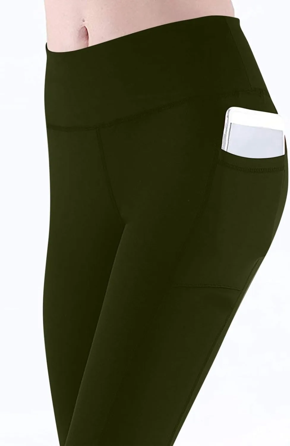 Womens High Waisted Quick Dry Leggings with Pockets Tummy Control Buttery Soft Yoga Trousers Sweat-Absorb Butt Lift Tights