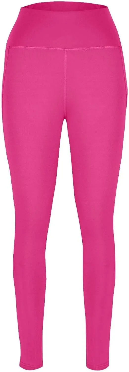 Womens High Waisted Quick Dry Leggings with Pockets Tummy Control Buttery Soft Yoga Trousers Sweat-Absorb Butt Lift Tights