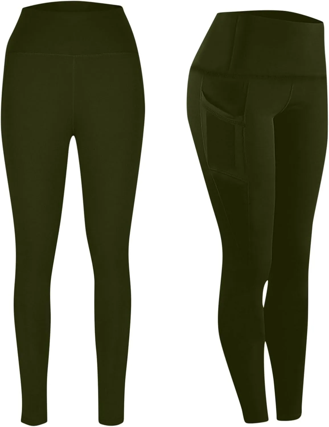 Womens High Waisted Quick Dry Leggings with Pockets Tummy Control Buttery Soft Yoga Trousers Sweat-Absorb Butt Lift Tights