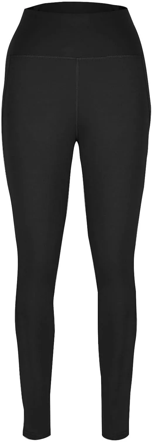 Womens High Waisted Quick Dry Leggings with Pockets Tummy Control Buttery Soft Yoga Trousers Sweat-Absorb Butt Lift Tights