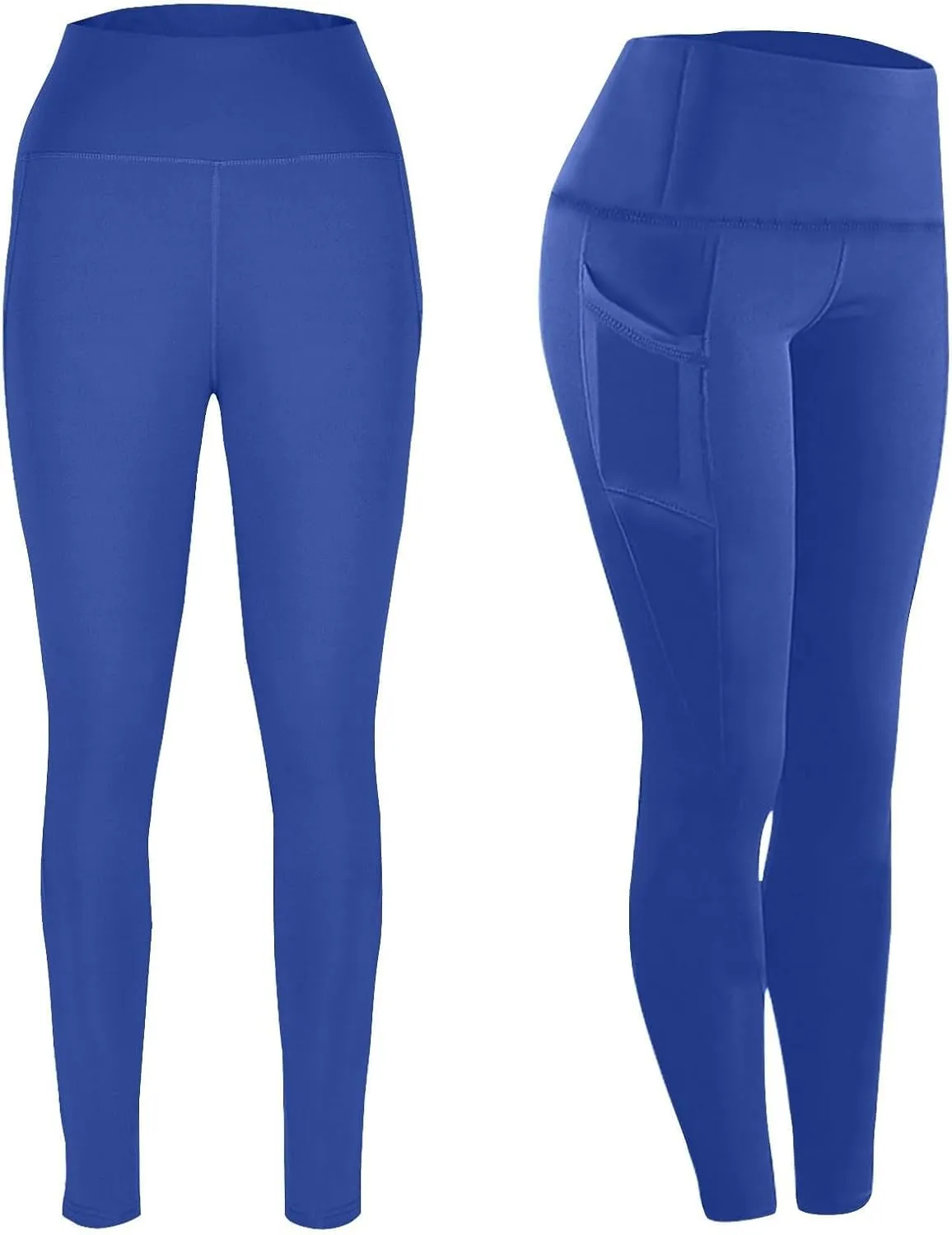 Womens High Waisted Quick Dry Leggings with Pockets Tummy Control Buttery Soft Yoga Trousers Sweat-Absorb Butt Lift Tights