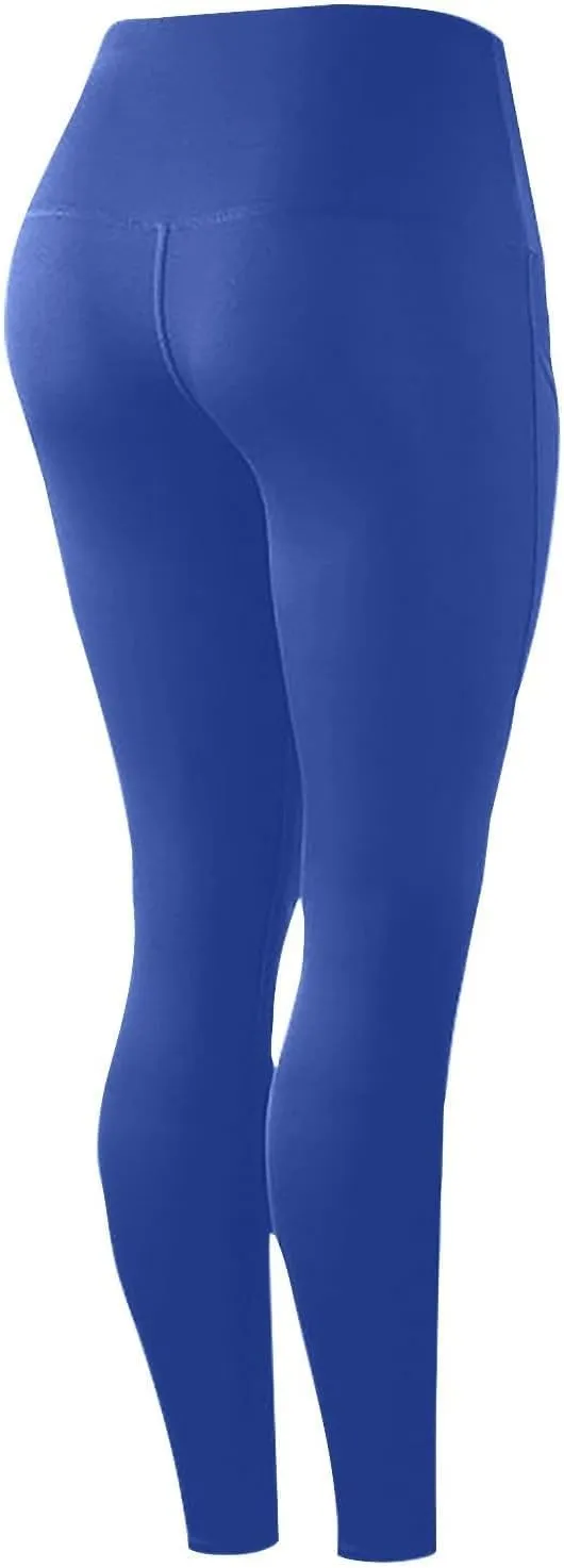 Womens High Waisted Quick Dry Leggings with Pockets Tummy Control Buttery Soft Yoga Trousers Sweat-Absorb Butt Lift Tights