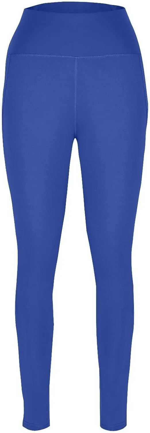 Womens High Waisted Quick Dry Leggings with Pockets Tummy Control Buttery Soft Yoga Trousers Sweat-Absorb Butt Lift Tights