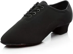 Women's lace-up Latin Dance Shoes Ballroom Modern Jazz Dance Practice Performance Shoes with Closed Toes,Model NJB