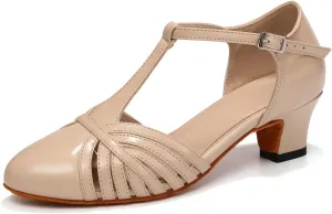 Women's Latin Dance Shoes Closed Toe Ballroom Dancing Practice Shoes CMJ-511
