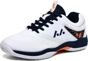 Womens Mens Lightweight Indoor Court Shoes Badminton Shoes for Pickleball, Tennis, Table Tennis, Volleyball (019 Blue, 36)