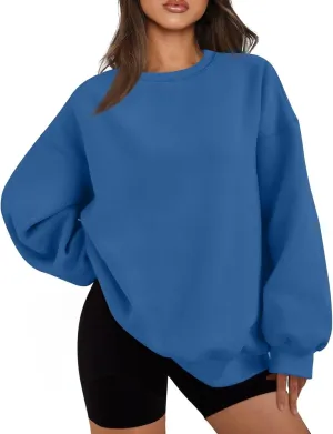 Womens Oversized Sweatshirts Crew Neck Pullover Sweaters Casual Comfy Fall Outfits Clothes 2024