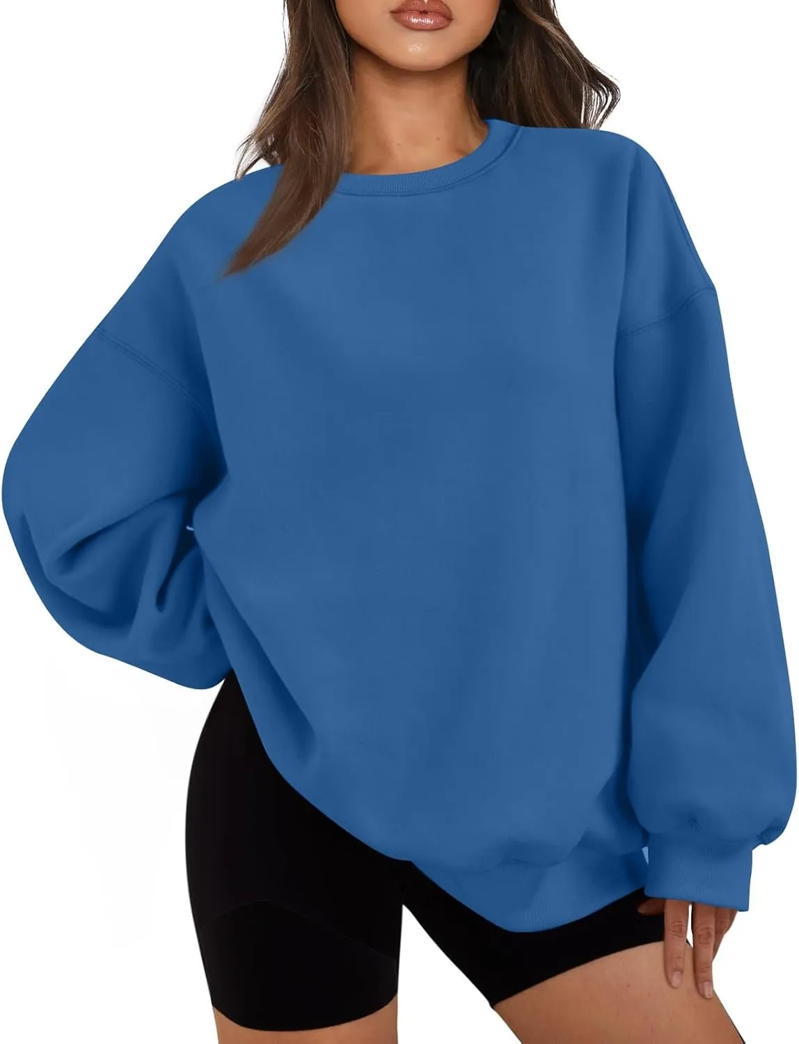 Womens Oversized Sweatshirts Crew Neck Pullover Sweaters Casual Comfy Fall Outfits Clothes 2024